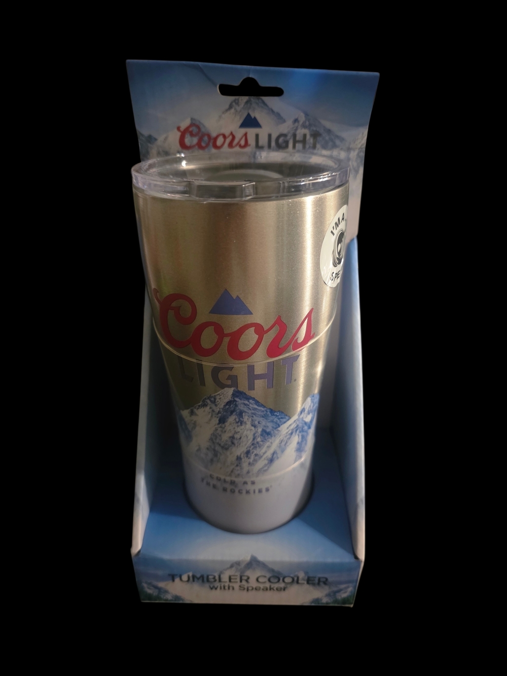 Coors Light Insulated Tumbler Cooler - Silver with Blue & Red Logo